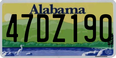AL license plate 47DZ190