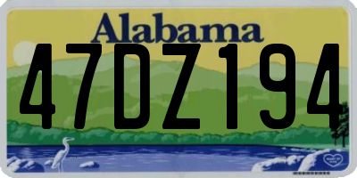 AL license plate 47DZ194