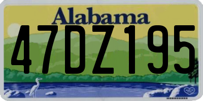 AL license plate 47DZ195