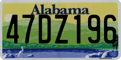 AL license plate 47DZ196