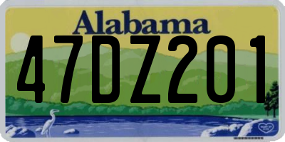 AL license plate 47DZ201