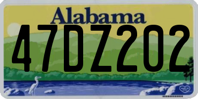 AL license plate 47DZ202