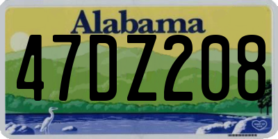 AL license plate 47DZ208