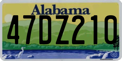 AL license plate 47DZ210