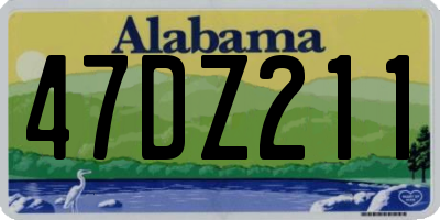 AL license plate 47DZ211
