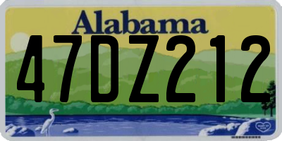 AL license plate 47DZ212
