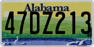 AL license plate 47DZ213