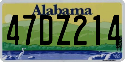 AL license plate 47DZ214