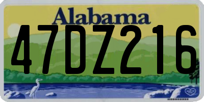 AL license plate 47DZ216