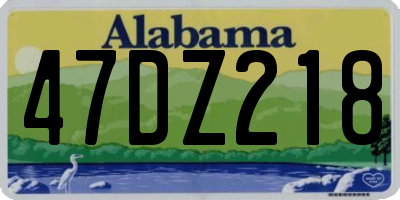 AL license plate 47DZ218