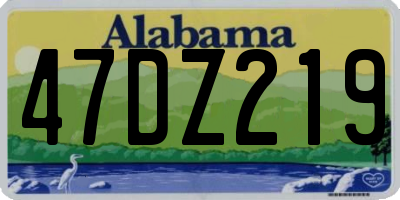 AL license plate 47DZ219