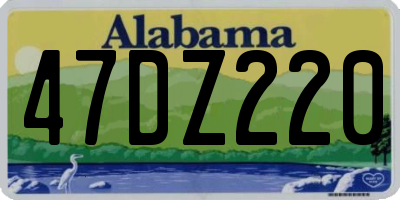 AL license plate 47DZ220