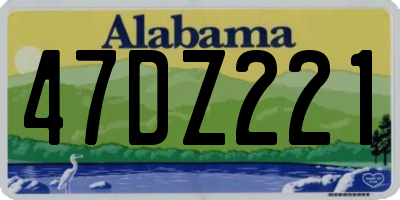 AL license plate 47DZ221