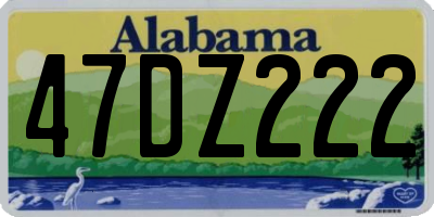 AL license plate 47DZ222