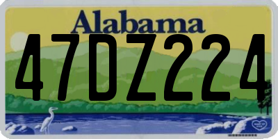 AL license plate 47DZ224