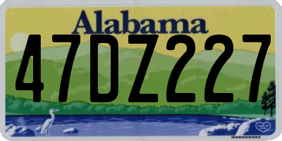 AL license plate 47DZ227