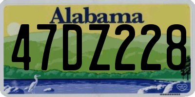 AL license plate 47DZ228