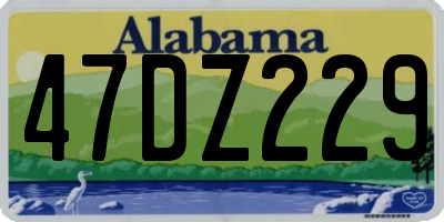 AL license plate 47DZ229