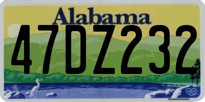 AL license plate 47DZ232