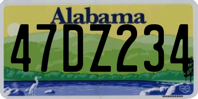 AL license plate 47DZ234