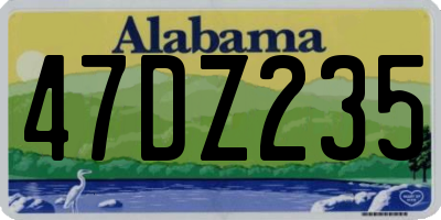 AL license plate 47DZ235