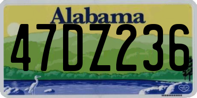 AL license plate 47DZ236