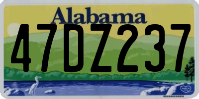 AL license plate 47DZ237