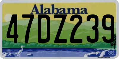 AL license plate 47DZ239