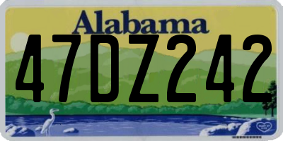 AL license plate 47DZ242