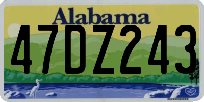 AL license plate 47DZ243