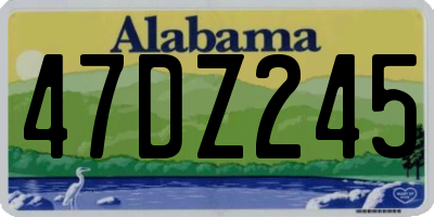 AL license plate 47DZ245