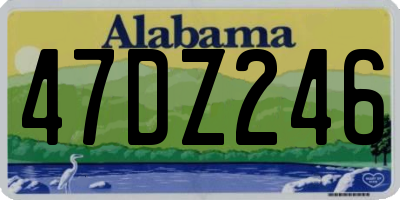AL license plate 47DZ246