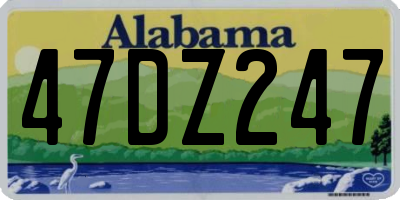 AL license plate 47DZ247