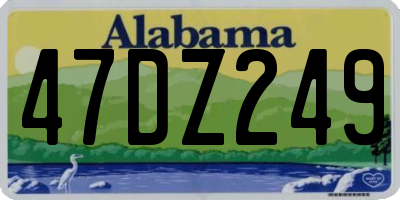 AL license plate 47DZ249
