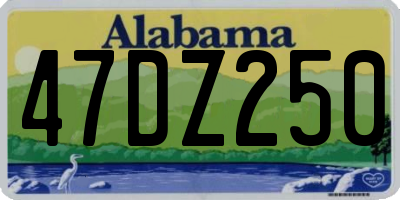AL license plate 47DZ250