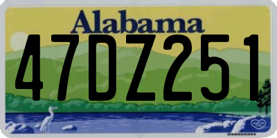 AL license plate 47DZ251