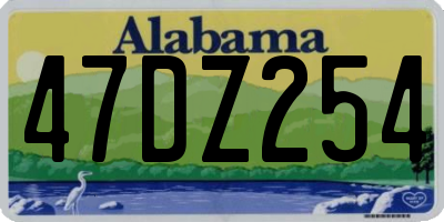 AL license plate 47DZ254