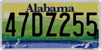 AL license plate 47DZ255