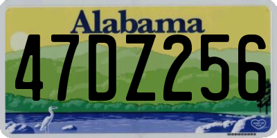 AL license plate 47DZ256