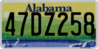 AL license plate 47DZ258
