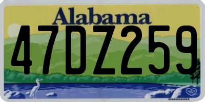 AL license plate 47DZ259