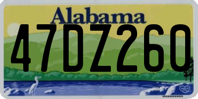AL license plate 47DZ260