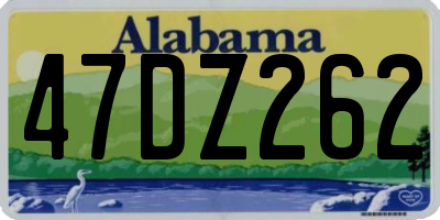 AL license plate 47DZ262