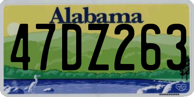 AL license plate 47DZ263