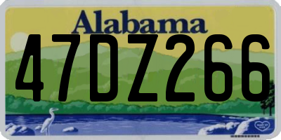 AL license plate 47DZ266