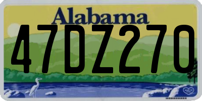 AL license plate 47DZ270