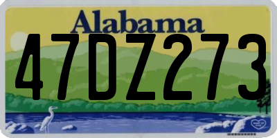 AL license plate 47DZ273