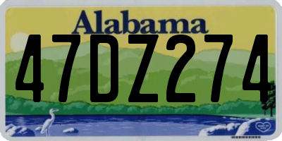 AL license plate 47DZ274