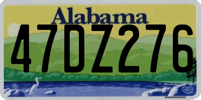 AL license plate 47DZ276