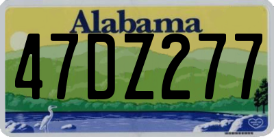 AL license plate 47DZ277